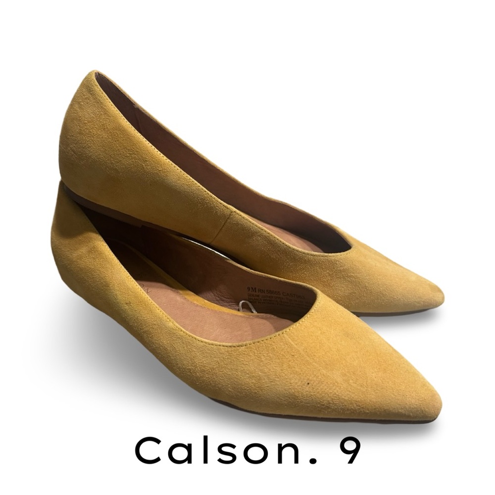 Calson Suede Yellow Pointed-Toe ballet Flats - Nordstrom - Like New🌼 - Picture 3 of 7